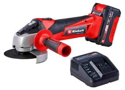 Produktbild von Power X-Change Akku-Winkelschleifer TC-AG 18/115 Li Kit, 18Volt (rot/schwarz, Li-Ion-Akku 4,0Ah)
