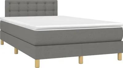 Obrázok produktu pre vidaXL Box spring posteľ s matracom tmavosivá 120x190 cm látka