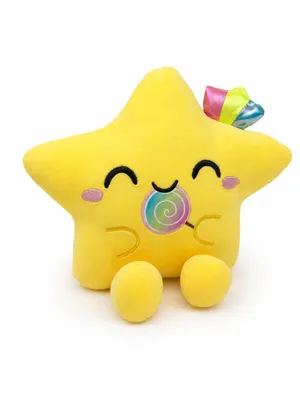 Produktbild von Stern Kuscheltier mit Süßigkeiten 32 cm Plüschstern Stofftier Weiches Kawaii Geschenk für Kinder
