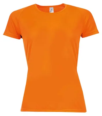 Image de SOLS - T-shirt « Sporty » pour femmes à manches raglan LT2069 (S) (orange fluo)