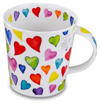 Produktbild von DUNOON Becher Cairngorm Warm Hearts 0,48l Fine Bone China Porzellan 480 ml Tasse