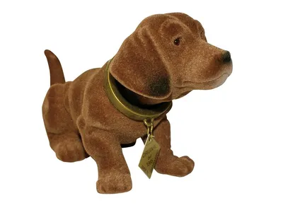 Image de Décorations de voiture, 17 cm, marron, PVC avec revêtement en velours