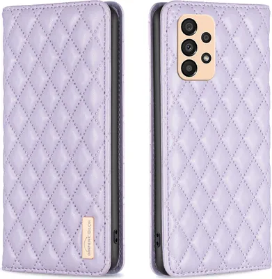 Produktbild von Galaxy A33 5G Hülle, Elegant Bookstyle Flip Leder Kartenfächer Schutzhülle mit Ständer für Samsung Galaxy A33 5G Lila