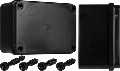 Immagine prodotto di Pawbol | Scatola Ermetica S-Box 216C - Nera RAL9004 - IP65 - Impermeabile E Resistente Ai Raggi UV