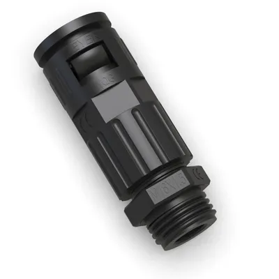 Produktbild von Wellrohrverschraubung M16 mit Zugentlastung schwarz IP68 für Wellrohr NW10