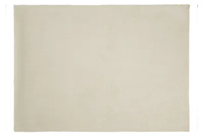 Rechteckiger Kunstfell-Läufer, weich, creme, 65x90 cm