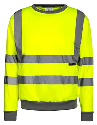 Image de Korntex - Sweat-shirt « Limerick » pour hommes, vêtement haute visibilité, travail LT5040 (XXL) (jaune signalisation)