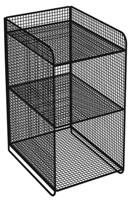 Image de Étagère de stockage, métal robuste, étagère polyvalente, noire
