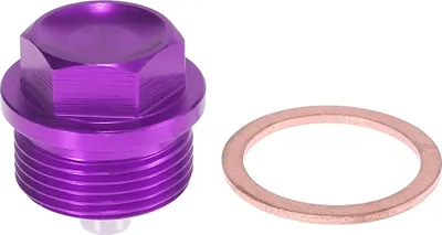 Image de 1 Ensemble Vis Bouchon Vidange M24 x 1.5 Magnétique Carter d'huile Moteur Voiture Violet