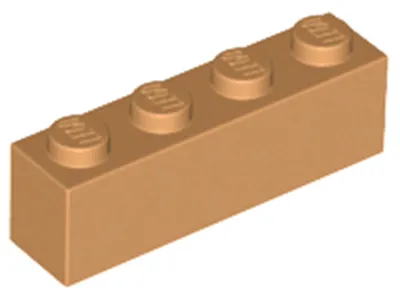 Produktbild von Lego® 250 Stück 3010 Stein Brick 1x4 Part Basic Steine 250 Mittleres Nougat