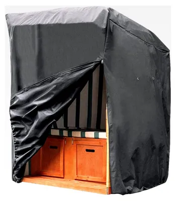 Produktbild von Strandkorbhülle: Abdeckplane aus 420 D Oxford-Gewebe, 130x170x100 cm, 170 g/m²