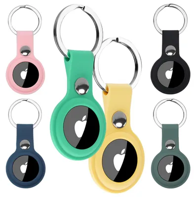 Productafbeelding van Alyvisun [6 stuks] Sleutelhanger met bedel voor AirTag, kleurrijke AirTag-hoes