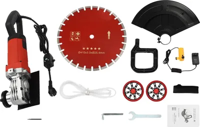 Produktbild von Betonsäge, 4000W Leistung, 3000 U/min Geschwindigkeit, 6,5 Zoll Schnittiefe, Rot