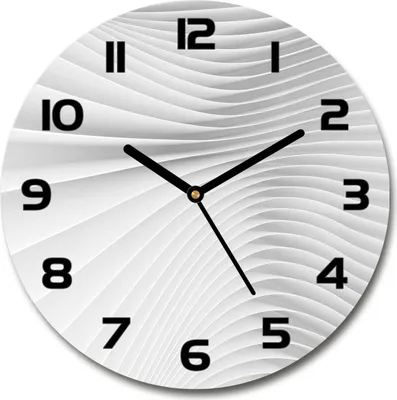 Produktbild von Wanduhr aus Glas 30fi Glasbild Glasuhr Gehärtetes Glas - schwarze-zeiger - Abstraction lines