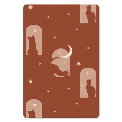 Produktbild von MuchoWow® Mauspad Mousepad Sterne - Katze - Entwurf 40x60 cm - Mousepads - Maus Mat - Pad - Mausunterlage - Schreibtisch Accesoire