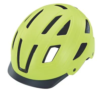 Produktbild von Prophete Fahrradhelm mit integrierter LED, EKO, ABS-Hartschale, robust konstruierter Helm aus EPS und gespritzter Textur Außenschale, Größe: 55-58 cm, Farbe: fluoreszierendes Gelb