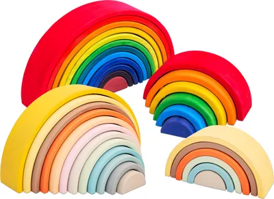 Produktbild von Betzold Regenbogen, Bausteine für Motorik/Geschicklichkeit, Kreativität, Farbe: Regenbogen, Größe: groß