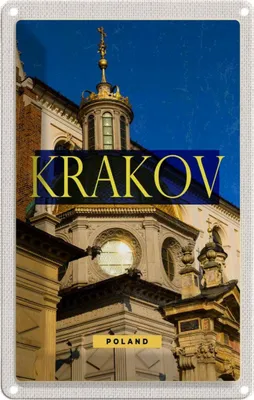 Produktbild von vianmo Blechschild 30x20 cm Krakow Sehenswürdigkeit Europa Bildmotiv Reisemotiv Abenteuer Reisen Urlaub