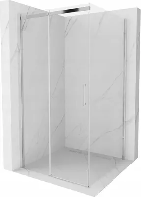 Obrázek produktu pro Mexen Omega rozsouvací sprchový kout 100 x 100 cm, Průhledné, Chromovaná - 825-100-100-01-00
