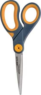 Productafbeelding van Rechte Schaar - Lijmbestendig - Klusjes in Huis - Titanium Bonded Bladen - 25.4 cm - Grijs/Geel