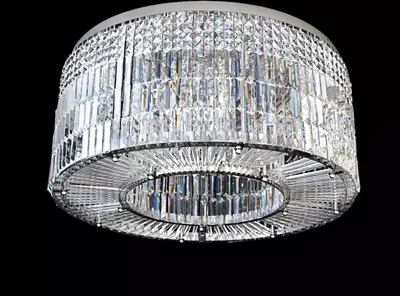 Produktbild von Kronleuchter Modern Designer 16 Licht Anhänger Chrome Wohnzimmer Kristall
