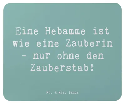 Produktbild von Mr. & Mrs. Panda Mouse Pad Spruch Hebamme Magie - Meeresbrise - Geschenk, Mousepad, computer, mausteppich, Fachkraft, Wertschätzung, Berufsgestaltung, Beruf, Flexibilität