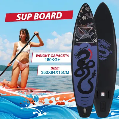 Immagine prodotto di Tavola da paddleboard - Tavola da surf - Tavola gonfiabile - Include pagaia - 3 alette - Leash (cordino di sicurezza) - Remo