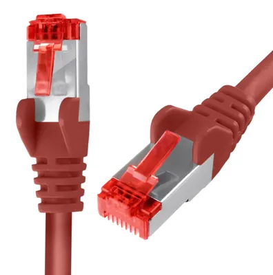 Zdjęcie produktu dla Kabel RJ45 CAT 6 S/FTP AWG27 LSZH czerwony 25m