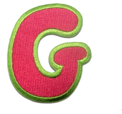 Produktbild von Buchstabe G - 6.2x5.3cm: Alphabet Buchstaben Einzeln Auswählbar - Aufnäher, Bügelbild, Aufbügler, Applikationen, Patches, Flicken, Zum Aufbügeln