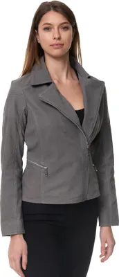 Image de Veste en cuir pour femme Tazzio F500 (grise, XS)