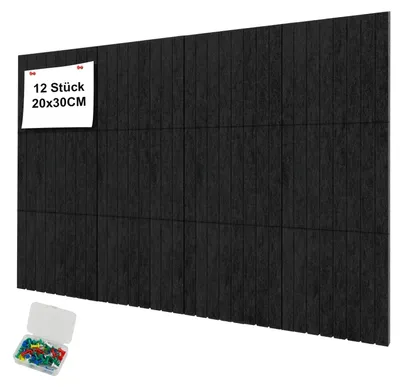 Produktbild von Set von 12 Filz Pinnwänden - Selbstklebend, 20x30 cm für Zuhause und Büro