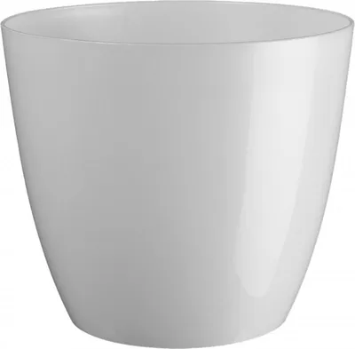 Obrázok produktu pre Obal na kvetináč plastový Ella Ø 15 cm lesklý perleťový biely