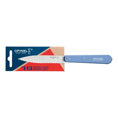 Image de Couteau de cuisine Opinel à lame sciée No 113. bleu