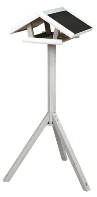 Produktbild von Trixie natura Futterhaus mit Ständer 46 × 22 × 44 cm/, 1,15 m, grau/weiß