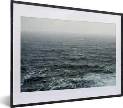 Produktbild von MuchoWow® MuchoWow® Gerahmtes Poster Meer - Luft - Wasser 40x30 cm - Poster mit zchwarzem Bilderrahmen - Bilderrahmen - Poster im Rahmen