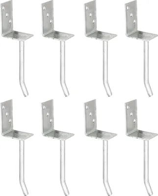 Produktbild von Alberts L-Pfostenträger mit Betonanker im Bundle, feuerverzinkt, zum Einbetonieren, Breite 80 mm, Höhe 104 mm, Länge Betonanker 200 mm
