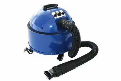 Produktbild von Tritra Blauer Tierföhn – 2300 Watt – Hunde-Föhn – Für Hunde & Welpen – Regulierbarer Luftstrom – 3 Temperaturstufen – Inklusive Aufsätze