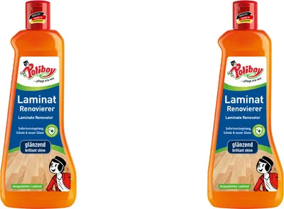 Produktbild von Poliboy Laminat Renovierer Glänzend 2er Set - 1L, Inhalt jeweils 500ml - Sofortversiegelung, Schutz & neuer Glanz