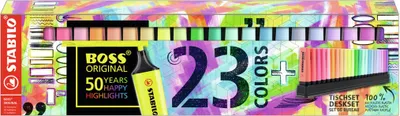 Zdjęcie produktu dla STABILO BOSS ORIGINAL - Marker ołówkowy - ARTY - 23 szt. zestaw na biurko