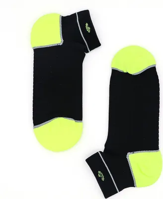 Produktbild von MEGAGROUP Quarter Kurzsocken 2 Paar schwarz hellgrün für Sport Gr. 35-39