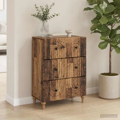 Image de vidaXL Commode en bois recyclé 66 x 34,5 x 90 cm, aggloméré