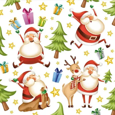 Obrázok produktu pre PAPSTAR  89100 PAPSTAR Weihnachts-Motivservietten "Happy Santa"