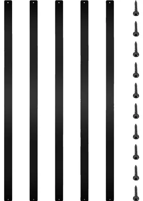 Zdjęcie produktu dla Balustrady Tarasowe Vevor 16 Szt Metalowe Tralki Aluminiowe Czarne 29.5X1