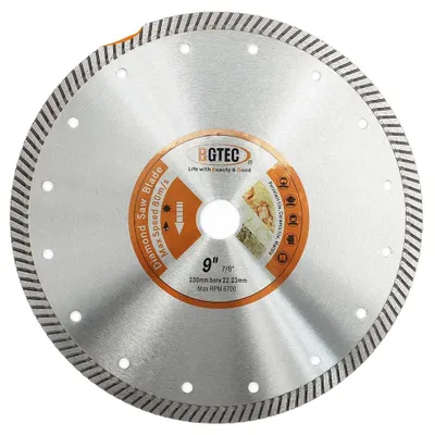 Obrázek produktu pro Diamantový řezací kotouč, průměr 230 mm, tloušťka 2 mm, otvor 22,23 mm, výška segmentu 10 mm, CE