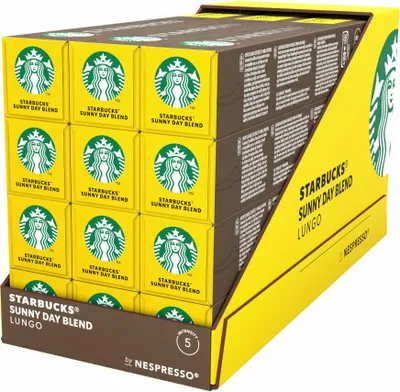 Immagine prodotto di Starbucks Sunny Day Blend Kaffee 12er Set, Blonde Roast, für Nespresso, 12 x 10 Kaffeekapseln