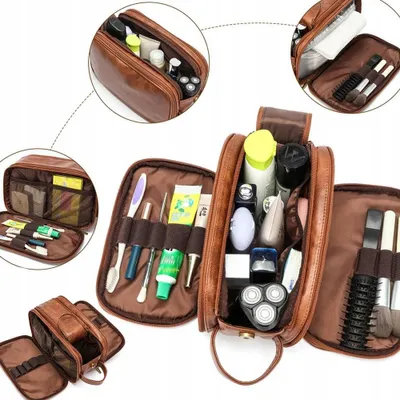 Produktbild von Kunstleder Reise Kulturbeutel Organizer Uni