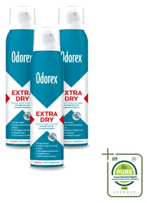 Obrázok produktu pre 3 x Antiperspirantový sprej Odorex Extra Dry Sensitive - 150 ml - Veľké balenie - 3 kusy