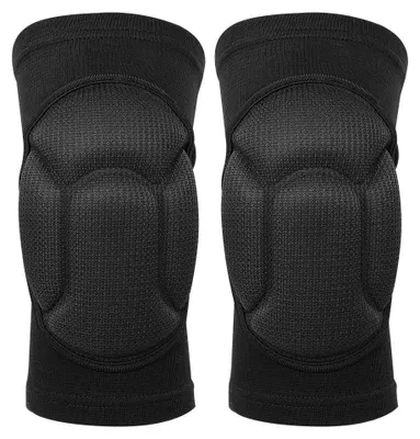 Immagine prodotto di Protezione per le ginocchia in spugna spessa, imbottiture sportive, resistenti agli urti, per portieri (M, nero)