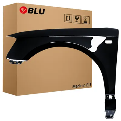 Obrázek produktu pro BLU Blatník náhrada pro Audi A3 8P LZ9W Levý Černá EbonySchwarz | 2003-2008 | Přední | Lakovaný | Připravený k montáži | Pozink, Obrázek vytvořený pomocí AI