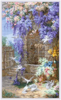 Zdjęcie produktu dla Zestaw do haftu krzyżykowego Riolis "Wiosna po E. Bidous Paintling", 30x50cm